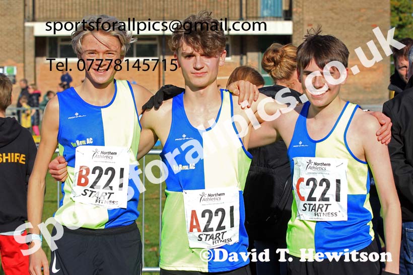 Mens under-17s 2022 Northern Cross Country Relays, Graves Park, Sheffield. Photo: David T. Hewitson/Sports for All Pics
